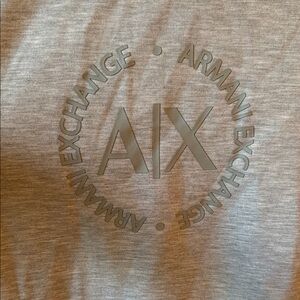Armani Exchange Heather Gray AIX zip hoodie
